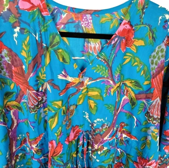 Gorgeous Cotton Indian Kaftan NWOT - Picture 3 of 5